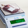 cord blood bag on weight scale
