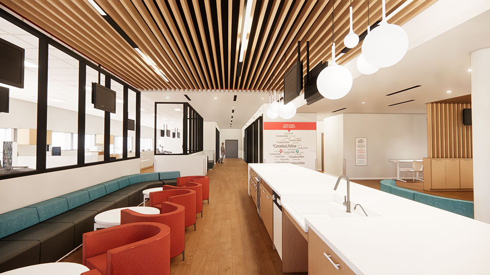 Edmonton Donor centre refreshments area