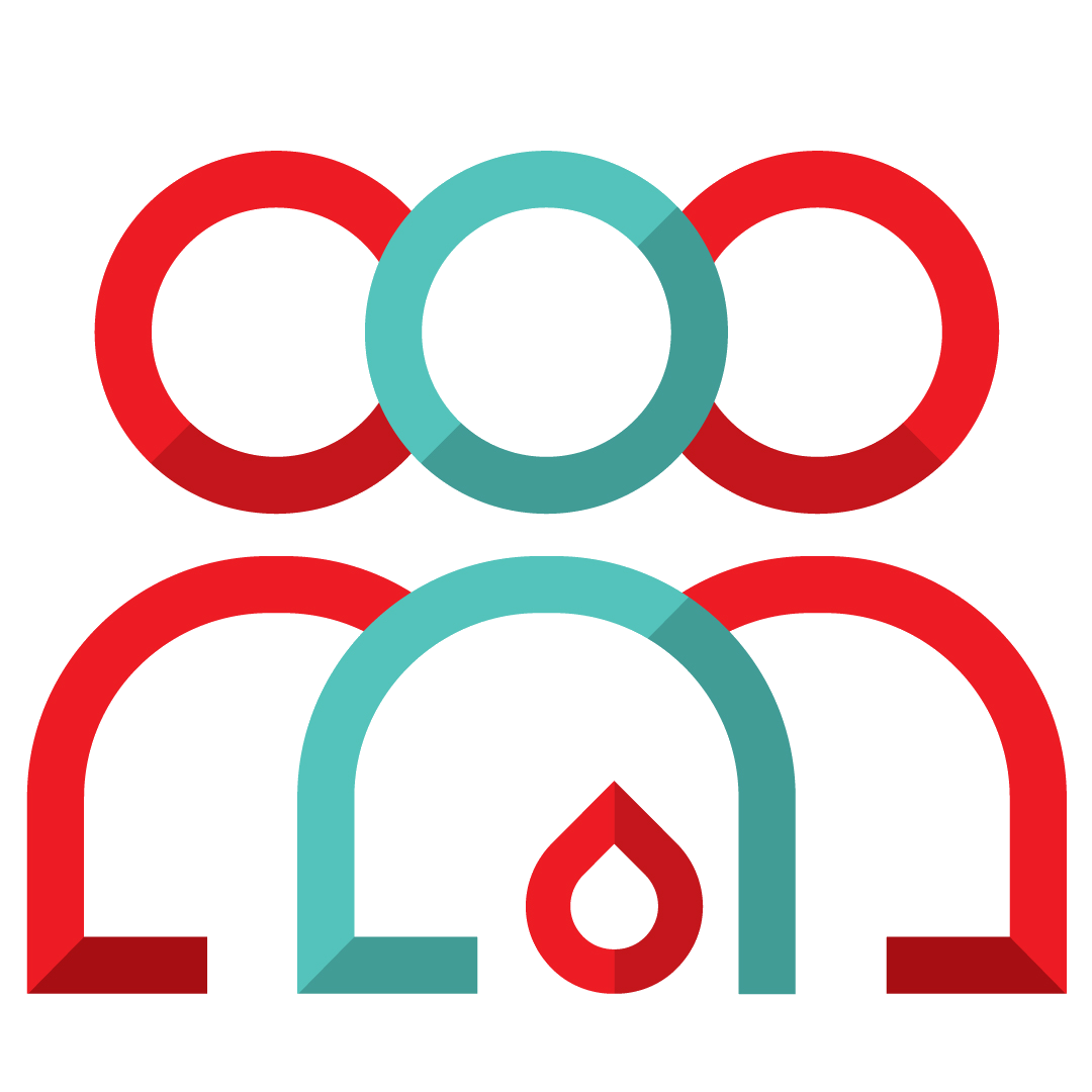 Group of blood donors