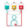 A graphical representation of an apheresis machine