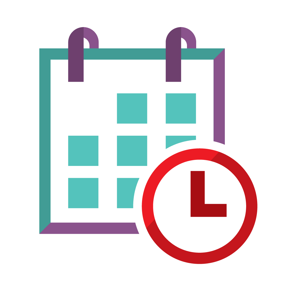 calendar and clock icon - symbol