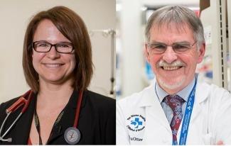 Drs Duncan Stewart and Lauralyn McIntyre (photo courtesy of The Ottawa Hospital)