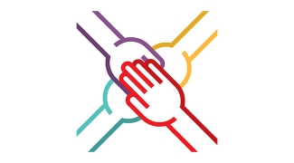 Hands in the middle icon