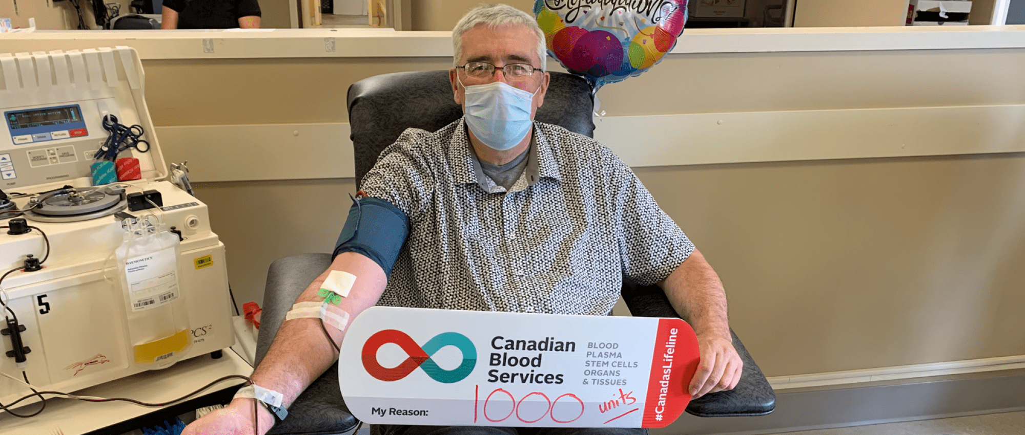 Allen Veale of Stratford, P.E.I. joins exceptional group of milestone plasma donors 