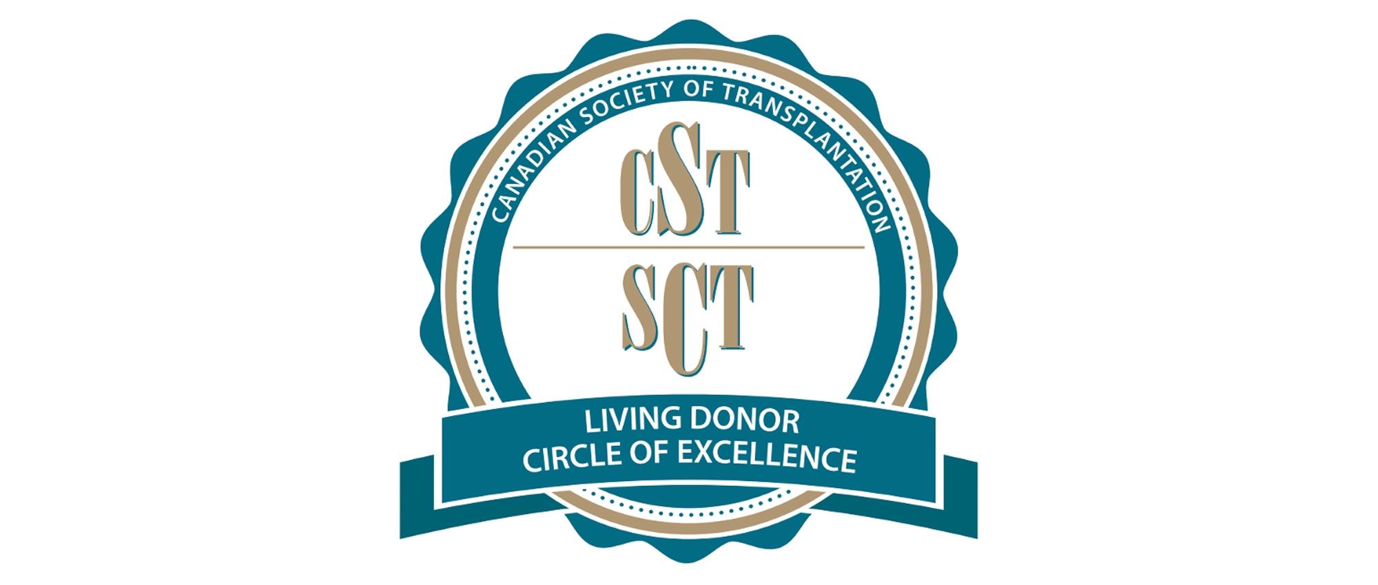 Logo for the Canadian Society of Transplantation’s Circle of Excellence for employers who support employees to become living organ donors.
